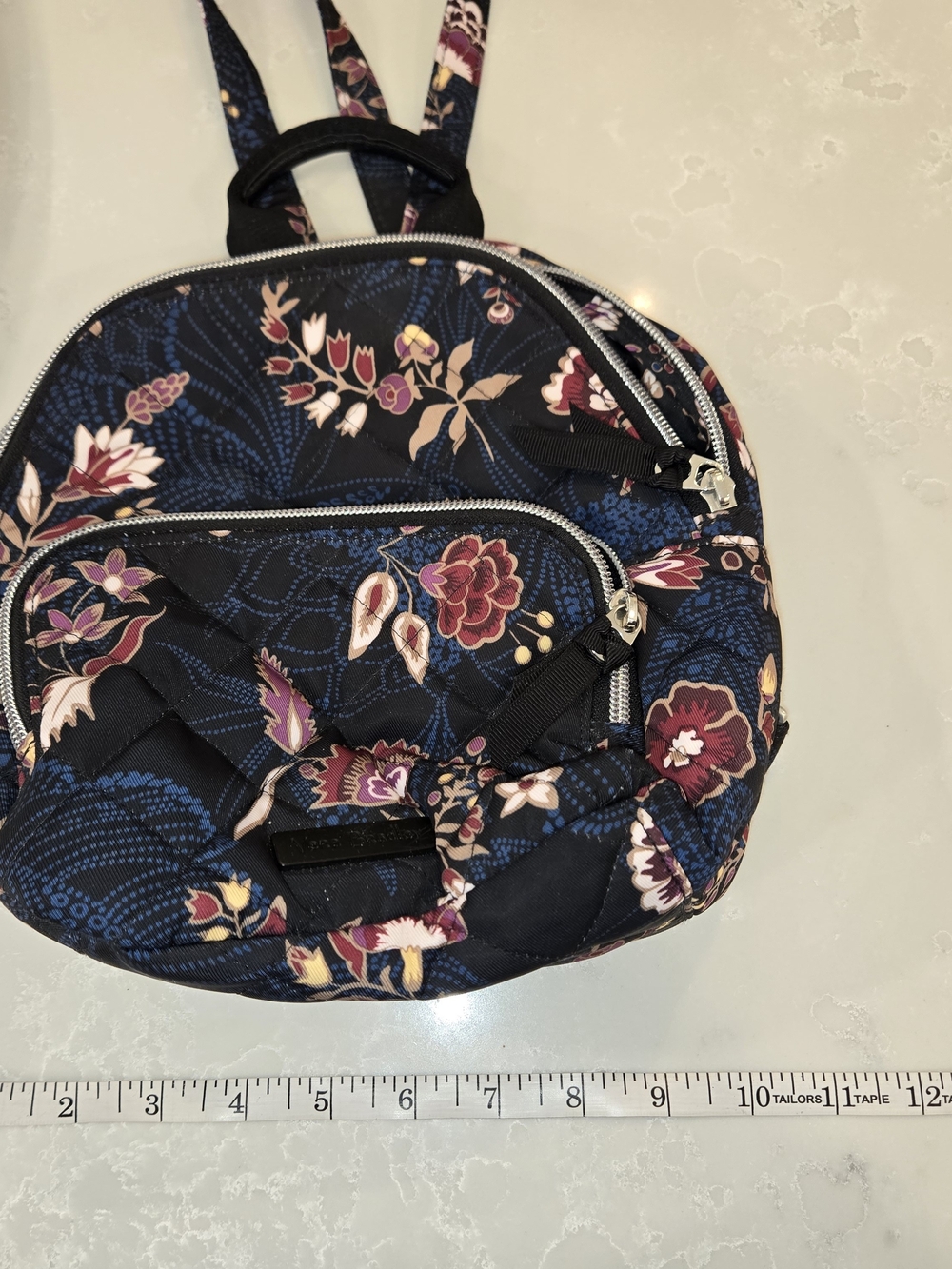 Vera Bradley Navy Floral Quilted Mini Backpack - Women's